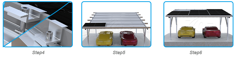 carport montage op zonne-energie