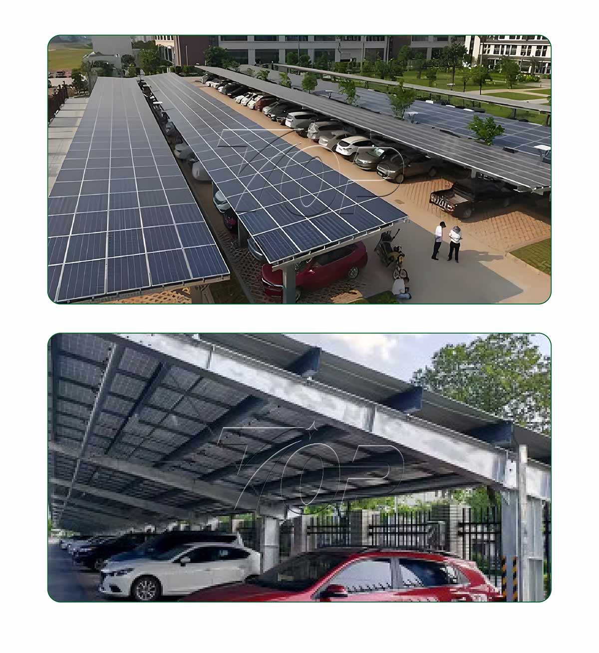 Galvanized Carbon Steel Solar Carport