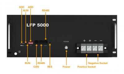 48V 50Ah Lifepo4 lithiumbatterijenrek voor hybride off-grid zonnestelsel
        