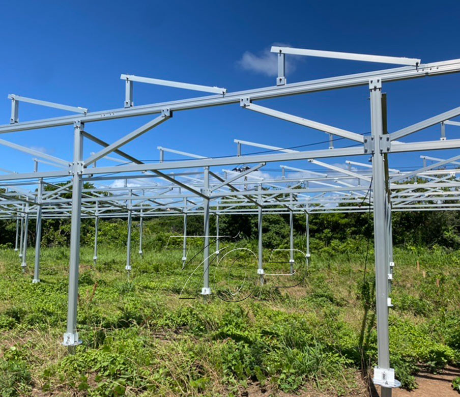 TopEnergy geleverd om de structuur van zonnepanelen op te lossen voor meer dan 20 boerderijen in Japan